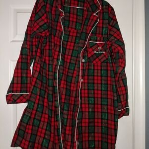 Disney Cruise Line Sparkly Flannel Sleep Shirt
